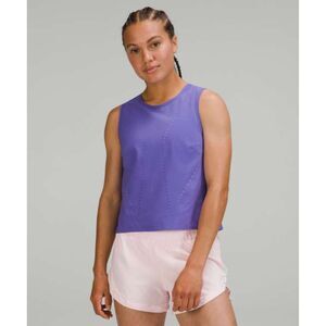 Lululemon Swift Ventilated Running Tank Top Purple Perforated Cropped Size 8